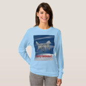 Kerstmis van sleehonden t-shirt (Voorkant volledig)