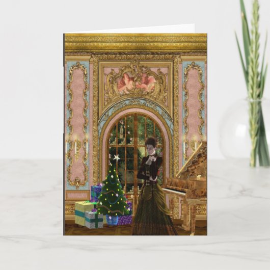 Kerstmis van Steampunk Feestdagen Kaart (Voorkant)