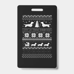 Kerstmis van Teckel Badge