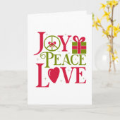 Kerstmis van Vrede en Liefde  Kaart (Gele Bloem)