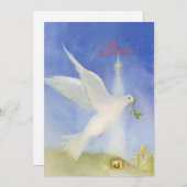 Kerstmis van Vrede Feestdagenkaart (Voorkant / Achterkant)