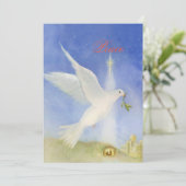 Kerstmis van Vrede Feestdagenkaart (Staand voorkant)