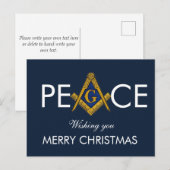 Kerstmis van vrijmetselaar Vrijmetselaar Masonic Briefkaart (Voorkant / Achterkant)