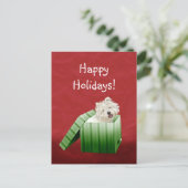 Kerstmis van Westie Feestdagenkaart (Staand voorkant)