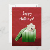 Kerstmis van Westie Feestdagenkaart (Voorkant / Achterkant)