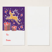 Kerstmis vanaf cadeau cadeau label visitekaartje (Voorkant /achterkant)