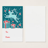 Kerstmis vanaf cadeau cadeau label visitekaartjes (Voorkant /achterkant)