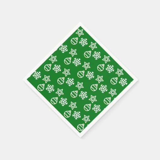 Kerstmis Vector Patter op Groen Servet (Hoek)