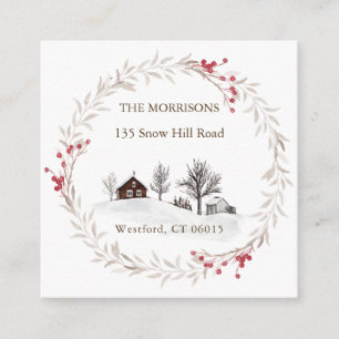 Kerstmis Verander Adres Nieuw Huis Informatiekaartje