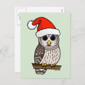Kerstmis Verblote Uil Santa Feestdagenkaart (Voorkant / Achterkant)
