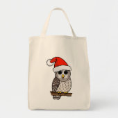 Kerstmis Verblote Uil Santa Tote Bag (Voorkant)