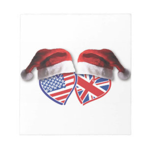 Kerstmis Verenigd Koninkrijk Patriotic Heats Notitieblok