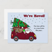 Kerstmis verhuis mededeling briefkaarten (Voorkant / Achterkant)