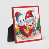 Kerstmis Verjaardag 5 Fotoplaat (Voorkant)