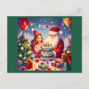 Kerstmis Verjaardag 8 Briefkaart