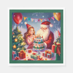 Kerstmis Verjaardag 8 Servet