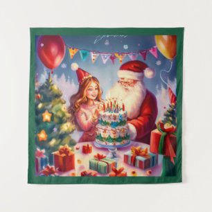 Kerstmis Verjaardag 8 Wandkleed