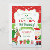 Kerstmis Verjaardag Uitnodiging, Kerstmis Partij Kaart (Voorkant)