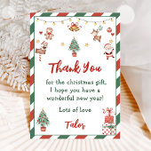 Kerstmis Verjaardagsfeestje Dank u kaart