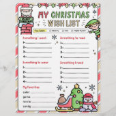 Kerstmis Verlanglijstje voor kinderen Geheime Kers (Voorkant)