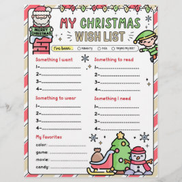 Kerstmis Verlanglijstje voor kinderen Geheime Kers