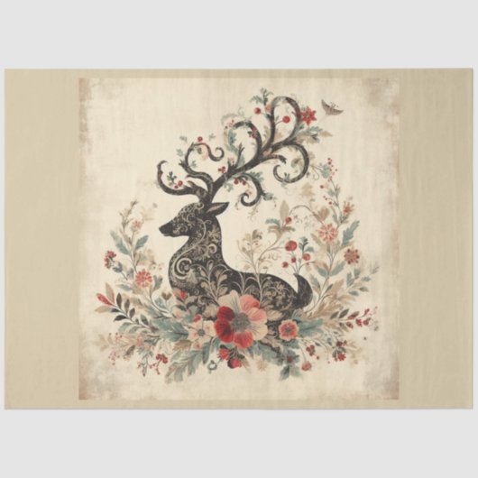 Kerstmis verleden ontwerp serie 24 tissuepapier (Voorkant)