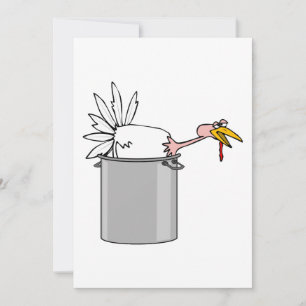 Kerstmis Vermoeide Kalkoen in Kookpot Humor Kaart