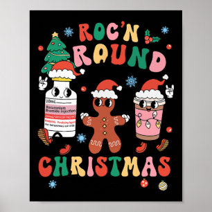 Kerstmis Verpleegster Roc'n rond de Kerstmis Poster