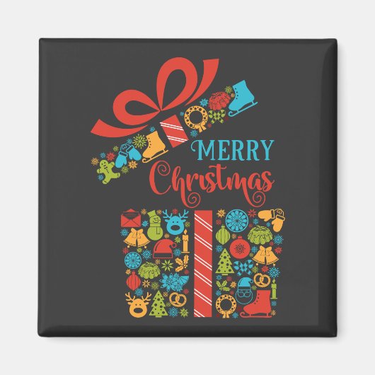 Kerstmis Verrassingsdoos Magneet (Voorkant)