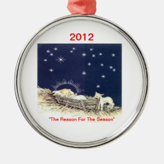 Kerstmis * Versiering * Baby Jezus * Religieus * L Metalen Ornament