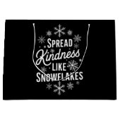 Kerstmis verspreidde vriendelijkheid als sneeuwvlo groot cadeauzakje (Voorkant)