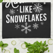 Kerstmis verspreidde vriendelijkheid als sneeuwvlo theedoek (Gevouwen)