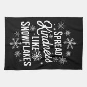 Kerstmis verspreidde vriendelijkheid als sneeuwvlo theedoek (Horizontaal)