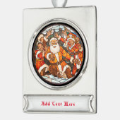 Kerstmis Verzilverd Banner Ornament (Links)