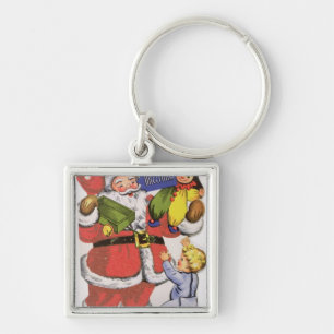 Kerstmis, Victoriaans kerstkaart Sleutelhanger