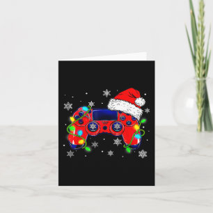 Kerstmis Videospel Controller Sinterklaas Hoed Gam Kaart