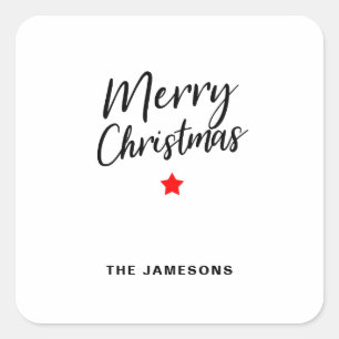 Kerstmis vierkant sticker