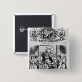 Kerstmis Vierkante Button 5,1 Cm (Voorkant /achterkant)