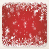 Kerstmis Vierkante Kartonnen Onderzetter (Voorkant)