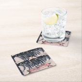 Kerstmis, vierkante kartonnen onderzetter (Insitu)