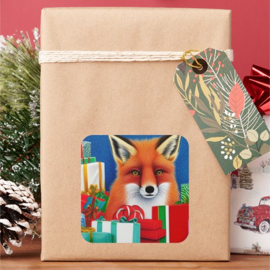 Kerstmis Vierkante Sticker (Feestdagen)