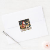 Kerstmis Vierkante Sticker (Envelop)