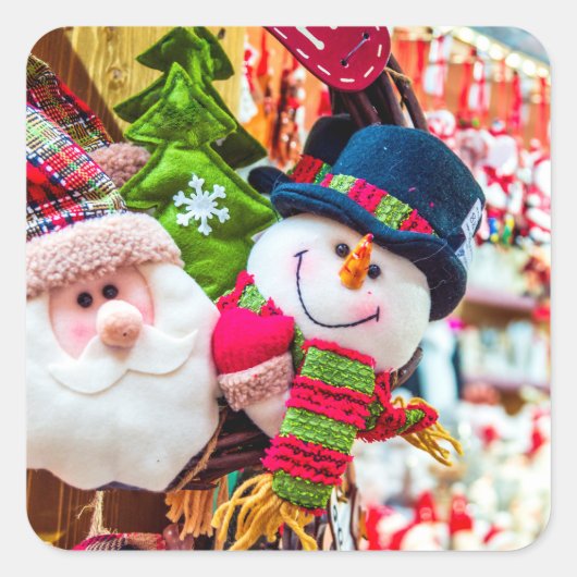 Kerstmis Vierkante Sticker (Voorkant)