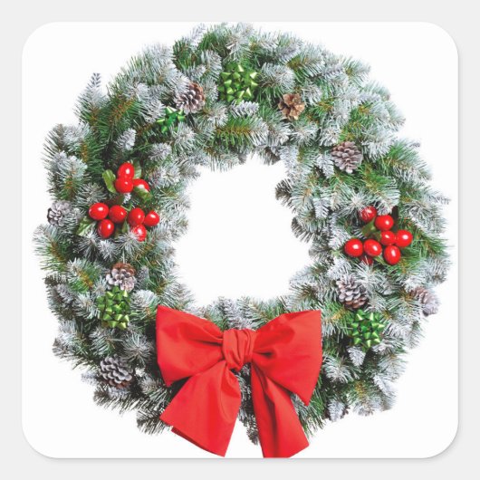 Kerstmis Vierkante Sticker (Voorkant)