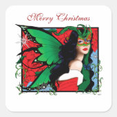 Kerstmis Vierkante Sticker (Voorkant)