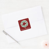Kerstmis Vierkante Sticker (Envelop)