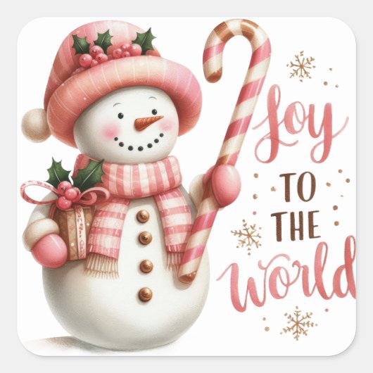 Kerstmis Vierkante Sticker (Voorkant)