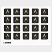 Kerstmis Vierkante Sticker (Vel)