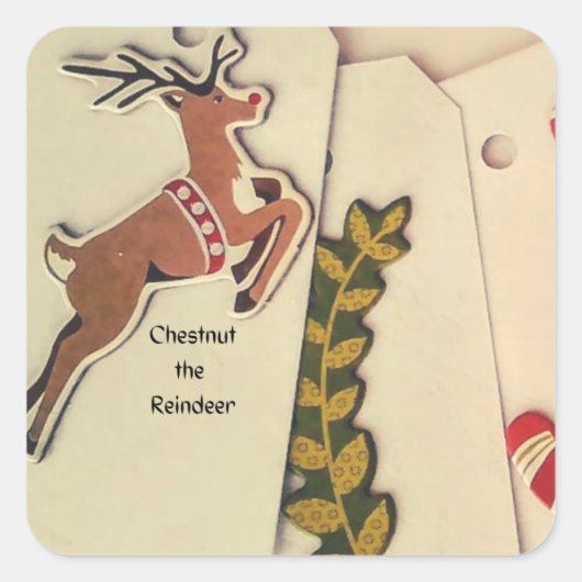 Kerstmis Vierkante Sticker (Voorkant)