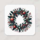 Kerstmis Vierkante Visitekaartje (Achterkant)